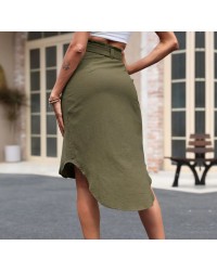 BUTTON MIDI SKIRT